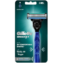 Gillette Mach3 Mens Grip Control Handle Plus 2 Blades