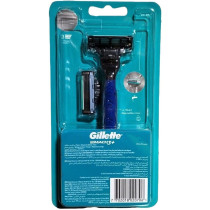 Gillette Mach3 Mens Grip Control Handle Plus 2 Blades