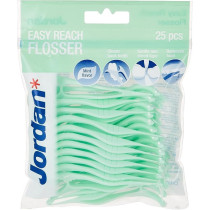 Jordan Easy Reach Dental Flosser Cool Mint, 25 Pieces