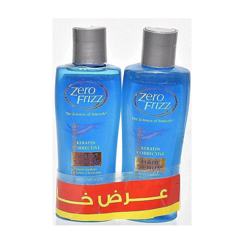 Zero Frizz Keratin Corrective Hair Serum, 148 Ml, 2 Pieces