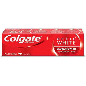 Colgate Fluoride Toothpaste Optic White Sparkling Mint, 75 ml