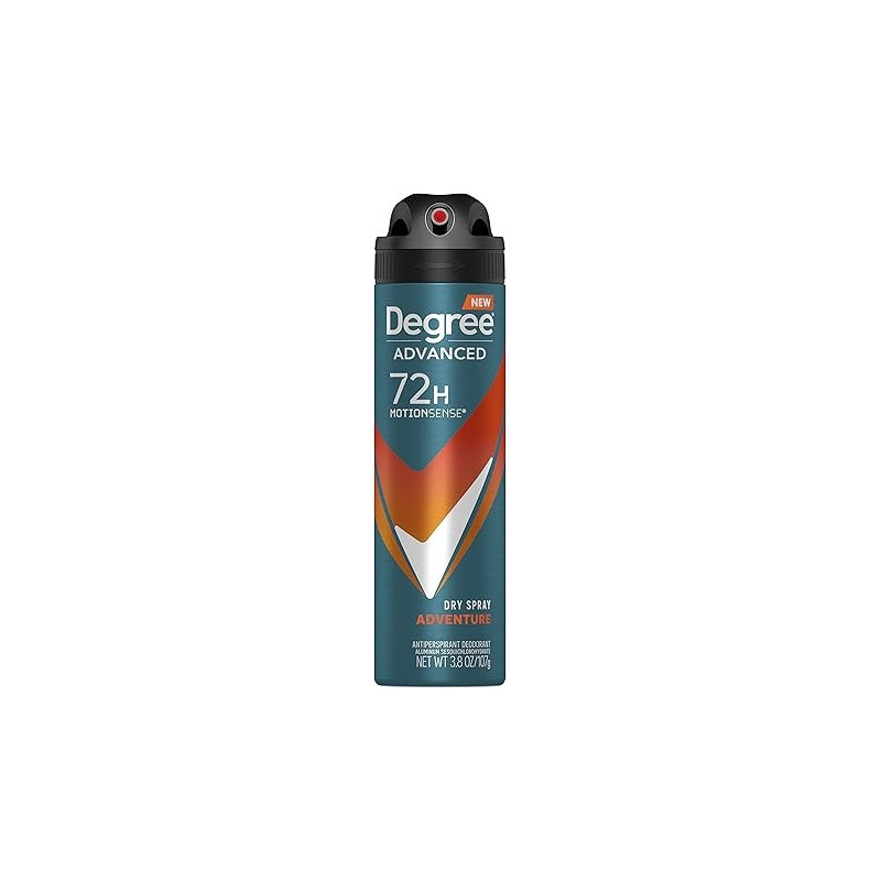 Degree Motion Sense Adventure Dry Spray 72 Hour Anti-Perspirant For Men, 112 ml