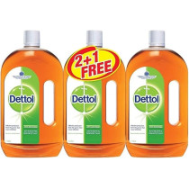 Dettol Anti-Bacterial Antiseptic Disinfectant Liquid, Pack Of 3, 1 Litre