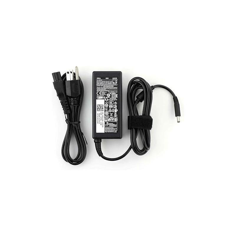 Dell Inspiron Laptop Charger Genuine 65 Watts, 4.5mm Tip AC Power Adapter For Inspiron 13 14 15 3000 5000 7000 Series 5558 5755 3147 7348-2 in 1 5555 5559 0G6j41 0MGJN With Power Cord, Black