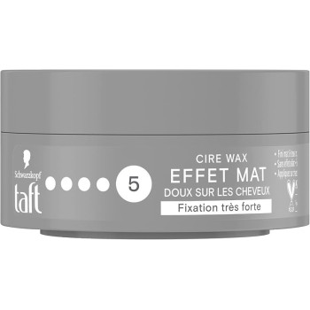 Schwarzkopf Taffeta Wax Hair Wax For Men Matte Effect 5 Strong Attachment Protects Hair From Drying Out Long Lasting 24 Hours Hold Hair Style, 75 ml