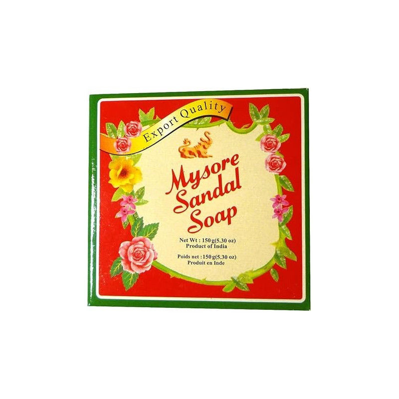 Mysore Sandal Soap For Nourishing And Softening The Skin Large Size, 150 Grams