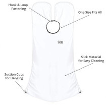 Beard King The Official Beard Bib Hair Clippings Catcher And Grooming Cape Apron, White