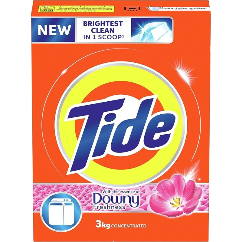 Tide Powder Laundry Detergent With The Essence Of Downy Freshness, 3 Kg