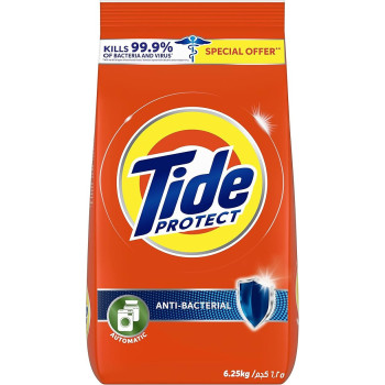 Tide Protect Antibacterial Laundry Detergent Automatic, 6.25 Kg