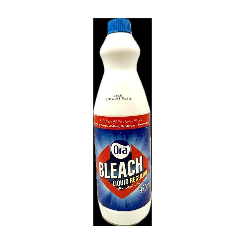 Ora Original Removes Germs, Whitens, Stains Liquid Bleach, 970 ml