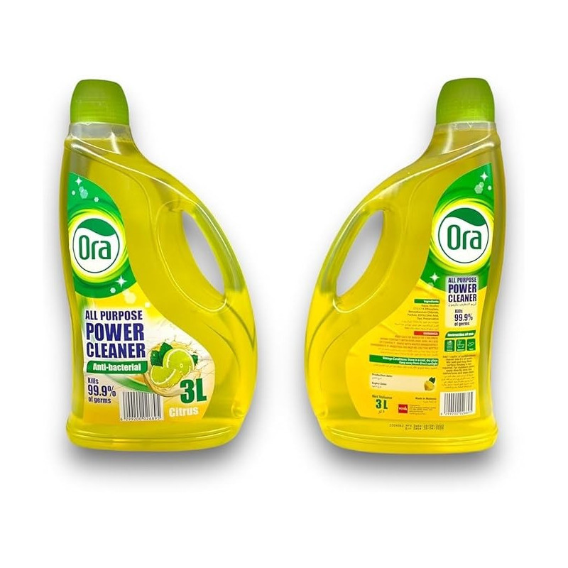 Ora Citrus Anti-Bacterial All Purpose Power Cleaner, 3 Litre