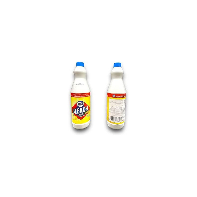 Ora Lemon Scent Remove Germs, Whitens, Stains Liquid Bleach, 970 ml