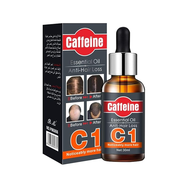 Caffeine Anti Hair Loss Essential Oil Promoting Healthier Hair Growth, 30 ml