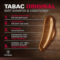 Tabac Original Beard Shampoo And Conditioner For Men, 200 ml
