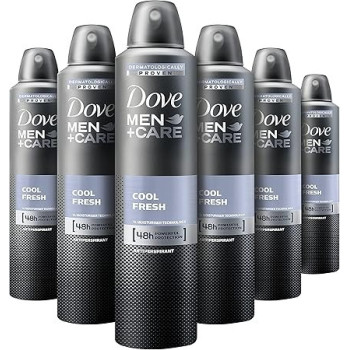 Dove Cool Fresh Anti-Perspirant Deodorant Aerosol For Men, 250 ml, Pack Of 6