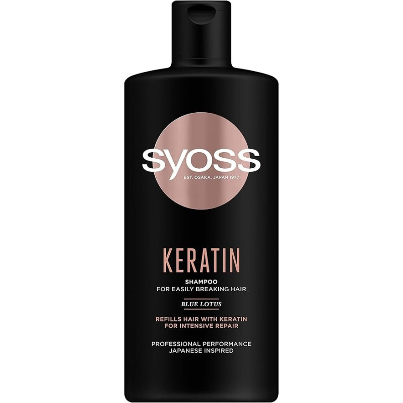 Syoss Keratin Hair Shampoo For Easily Breaking Hair, 440 ml