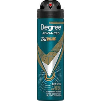 Degree Men Antiperspirant Deodorant Dry Spray Sport Defense Deodorant For Men, 112 ml