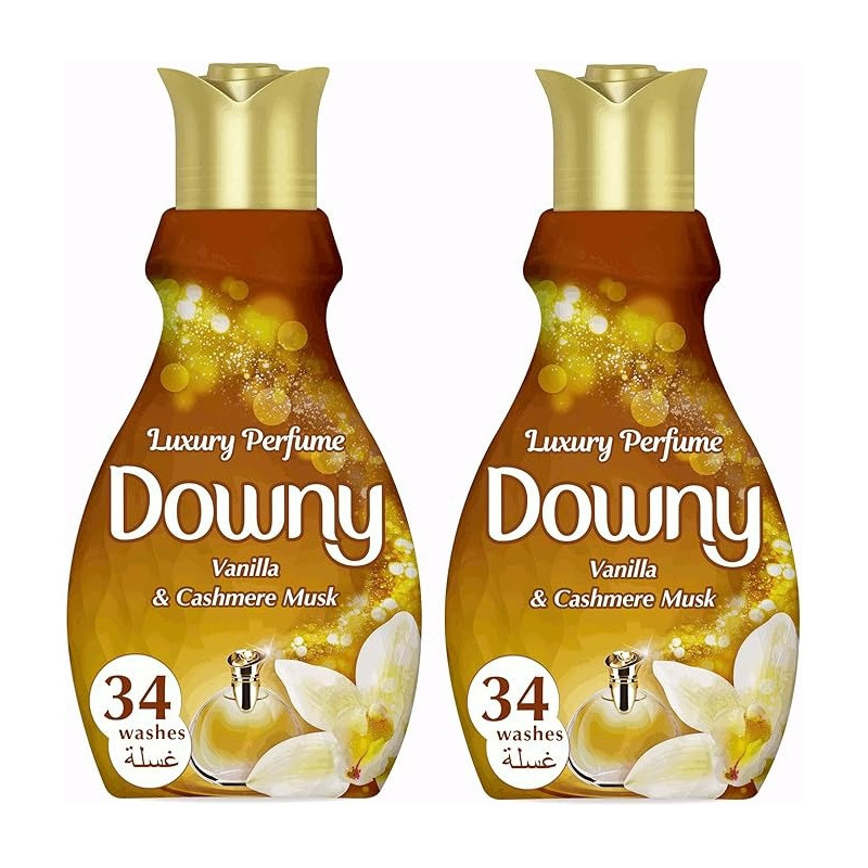 Downy Perfume Collection Concentrate Fabric Softener Feel Luxurious, 1.38 Litre, Pack Of 2