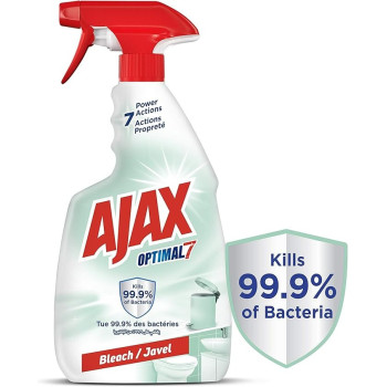 Ajax Surface Cleaner Sanitizer Spray 7 In 1 Actions Bleach Antibacterial Disinfectant, 500 ml
