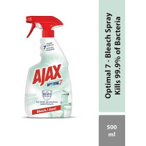 Ajax Surface Cleaner Sanitizer Spray 7 In 1 Actions Bleach Antibacterial Disinfectant, 500 ml