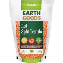 Earth Goods Organic Red Split Lentils, 340g