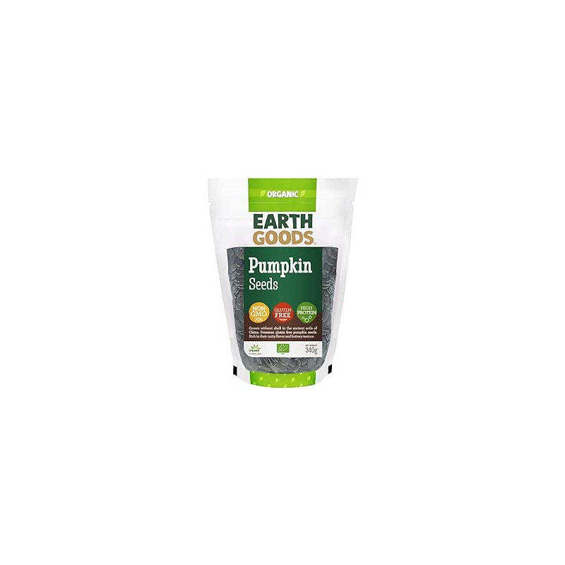 Earth Goods Organic Pumpkin Seeds, 340g