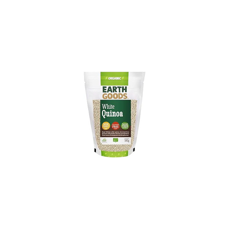 Earth Goods Organic White Quinoa, 340g