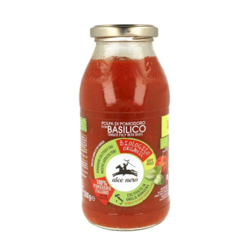 Alce Nero Organic Tomato Pulp with Basil, 500g