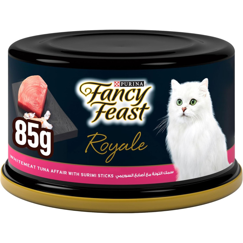 Purina Fancy Feast Royale White Meat Tuna Affair with Surimi Sticks Cat Wet Food 85g X 12 pack