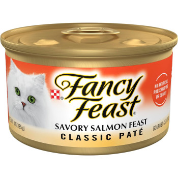 Purina Fancy Feast Classic Pat Savoury Salmon Feast Wet Cat Food 85g X 12 pack