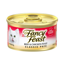 Purina Fancy Feast Beef and Chicken Classic Pate Wet Cat Food 85g X 12 pack