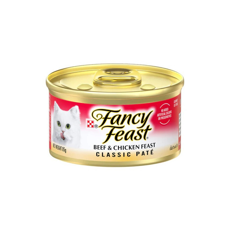 Purina Fancy Feast Beef and Chicken Classic Pate Wet Cat Food 85g X 12 pack