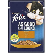 Purina Felix Kitten as Good as it Looks Chicken in Jelly Pouch Wet Food 85g X 12 pack