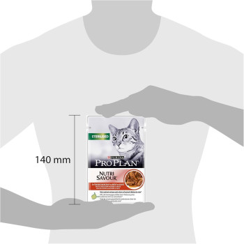 Purina Pro Plan Nutri Savour Sterilised Beef Wet Cat Food 85g X 12 pack