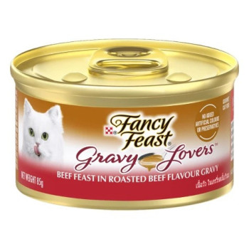 Purina Fancy Feast Gravy Lovers Beef Cat Wet Food 85g X 12 pack