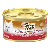 Purina Fancy Feast Gravy Lovers Beef Cat Wet Food 85g X 12 pack