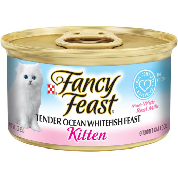 Purina Fancy Feast Ocean Whitefish Wet Kitten Food 85g X 12 pack