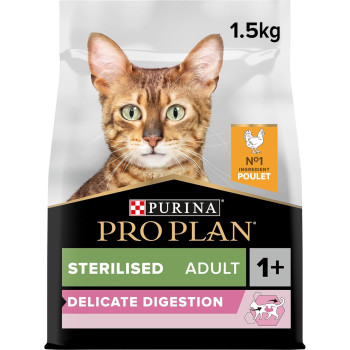 Purina Pro Plan Sterilised Optidigest Adult Chicken Dry Cat Food 1.5kg