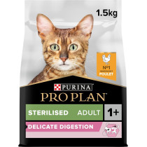 Purina Pro Plan Sterilised Optidigest Adult Chicken Dry Cat Food 1.5kg