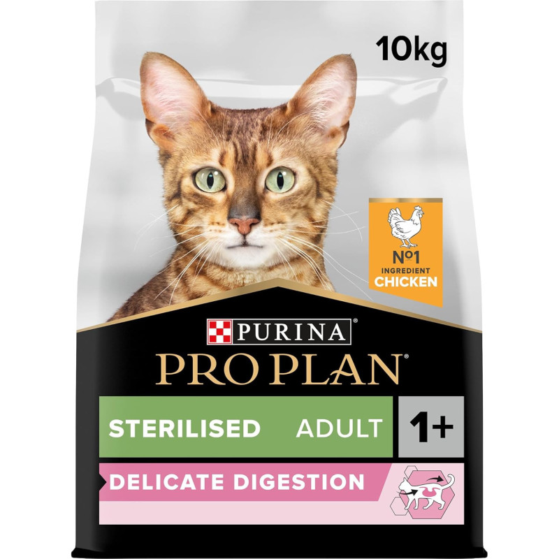 Purina Pro Plan Sterilised Optidigest Adult Chicken Dry Cat Food 10kg