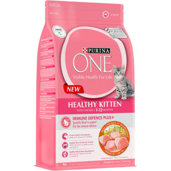 Purina One Healthy Kitten Chicken Cat Dry Food 1.2 Kg x 2 pack