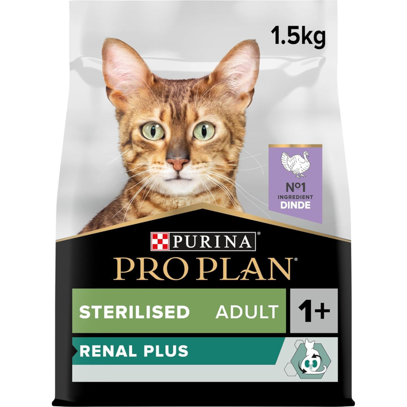 Purina Pro Plan Sterilised Optirenal Turkey Adult Dry Cat Food 1.5 Kg