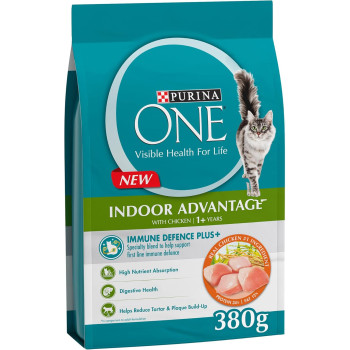 Purina One Indoor Advantage Chicken Cat Dry Food 380 g x 5 pack