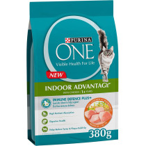 Purina One Indoor Advantage Chicken Cat Dry Food 380 g x 5 pack