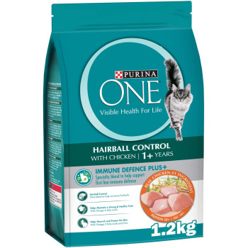 Purina One Hairball Control with Chicken Cat Dry Food 1.2 Kg