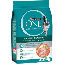 Purina One Hairball Control with Chicken Cat Dry Food 1.2 Kg