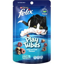 Purina Felix Play Tubes Tuna and Crab Cat Treats 50 g x 12 pack