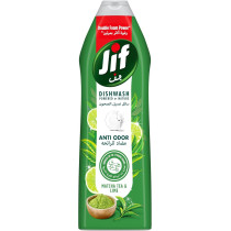 Jif Anti Odor Dishwashing Liquid, For 100 Percentage Grease Removal, Lime And Matcha Tea, Double Foam Power, 750ml