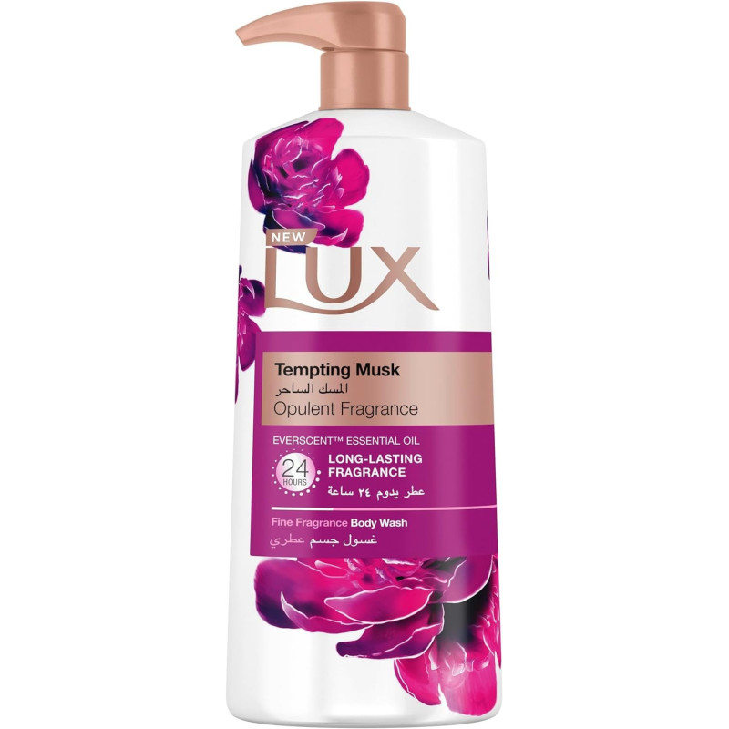 LUX Perfumed Body Wash Tempting Musk For 24 Hours Long Lasting Fragrance, 700ml