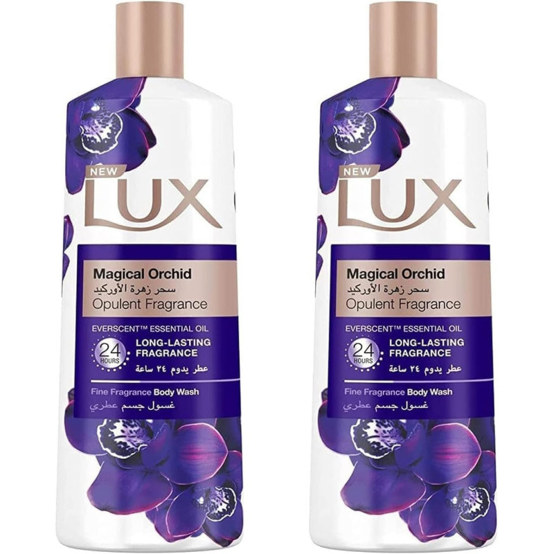 LUX Perfumed Body Wash Magical Orchid for 24 Hours Long Lasting Fragrance, Pack of x 500ml Each